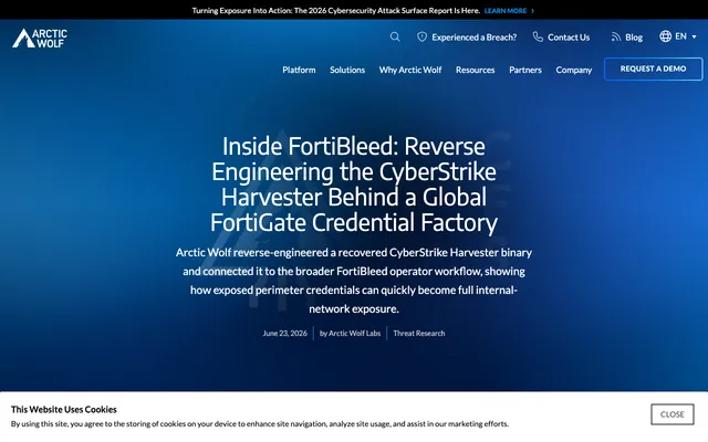 Arctic Wolf: Inside FortiBleed — Reverse engineering the CyberStrike Harvester